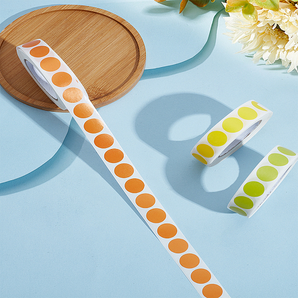 3 Rolls 3 Colors Paper Stickers