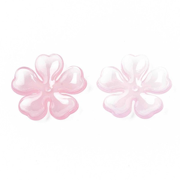 

PandaHall Transparent Acrylic Beads, Flower, Pink, 29.5x31x4.5mm, Hole: 1.6mm Acrylic Flower Pink