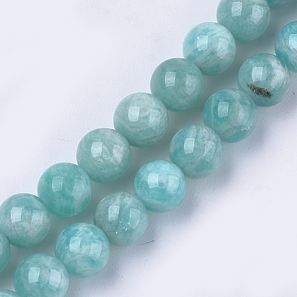 

PandaHall Natural Amazonite Beads Strands, Grade A, Round, 6mm, Hole: 0.8mm, about 30~33pcs/strand, 7.4 inch Amazonite Round