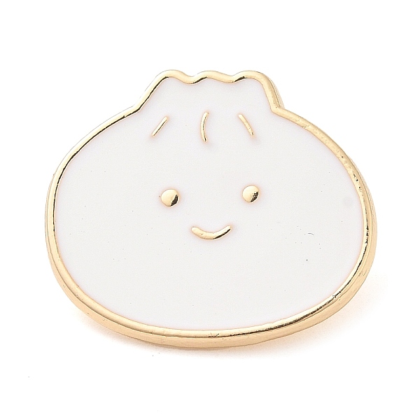 

PandaHall Food Enamel Pins, Light Gold Alloy Brooch, Baozi, Food, 22.5x25.5x1.5mm Alloy+Enamel Food