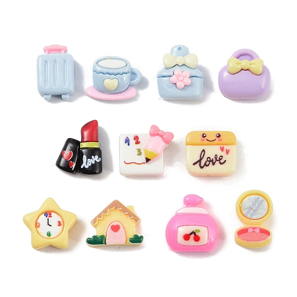 

PandaHall Resin Cabochons, Mixed Shape, Mixed Color, 13.5x13.5x7.5mm Resin Mixed Shapes Multicolor