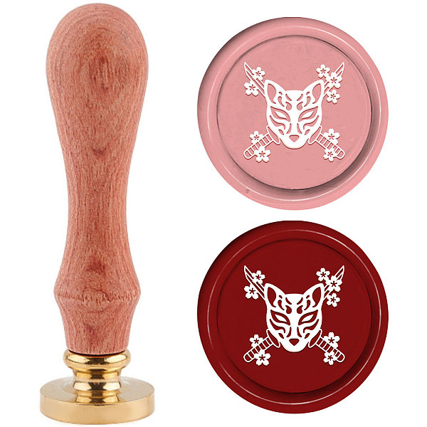 

PandaHall Animal Wax Seal Stamp Sealing, Japanese Katana Wax Stamp with Wood Handle Retro Stamp Kit for Summer Wedding Envelopes, Party...