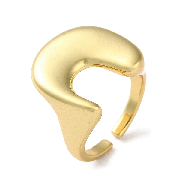 

PandaHall Rack Plating Brass Arch Open Cuff Rings, Cadmium Free & Lead Free, Real 18K Gold Plated, Inner Diameter: 17.4mm Brass Letter U