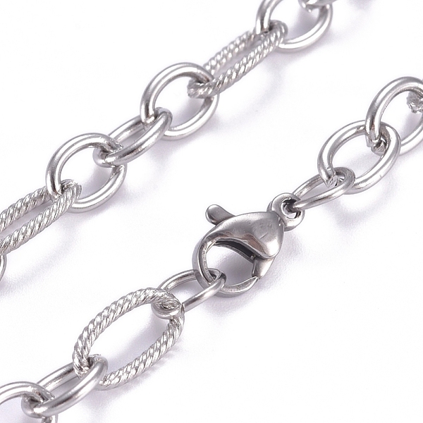 

PandaHall 304 Stainless Steel Figaro Chains Necklaces, with Lobster Claw Clasps, Stainless Steel Color, 19.6 inch(50cm) 304 Stainless Steel