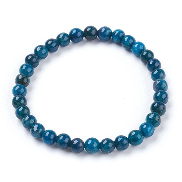 

PandaHall Natural Apatite Stretch Bracelets, Round, 2-1/8 inch(5.5cm) Apatite Cyan
