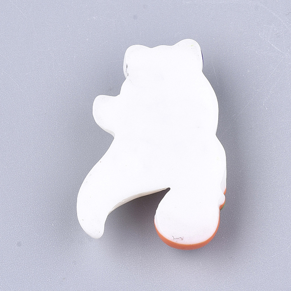 

PandaHall Resin Cabochons, Halloween Ghost with Pumpkin Jack-O'-Lantern Lamp, White, 29x20x7mm Resin Pumpkin White
