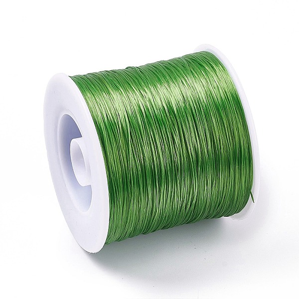 

PandaHall 400M Flat Elastic Crystal String, Elastic Beading Thread, for Stretch Bracelet Making, Lime Green, 0.2mm, 1mm wide, about 446.81...