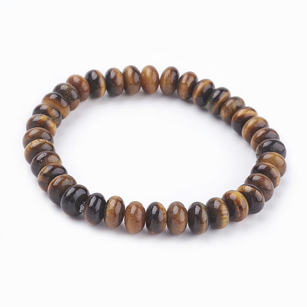 

PandaHall Natural Tiger Eye Beads Stretch Bracelets, 2 inch(52mm) Tiger Eye