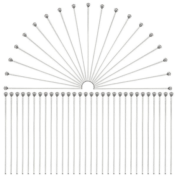 

PandaHall 400Pcs 304 Stainless Steel Ball Head Pins for Craft Jewelry Making, Stainless Steel Color, 40x0.7mm, 21 Gauge, Head: 2mm 304...