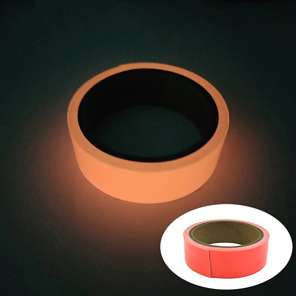 

PandaHall Glow in The Dark Tape, Fluorescent Paper Tape, Luminous Safety Tape, for Stage, Stairs, Walls, Steps, Exits, Red, 0.5cm, about...
