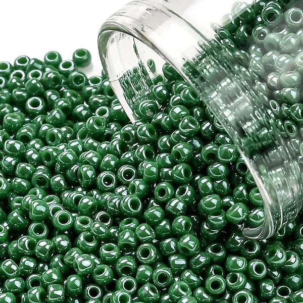 

PandaHall TOHO Round Seed Beads, Japanese Seed Beads, (130D) Opaque Luster Dark Green, 11/0, 2.2mm, Hole: 0.8mm, about 1103pcs/10g Glass...