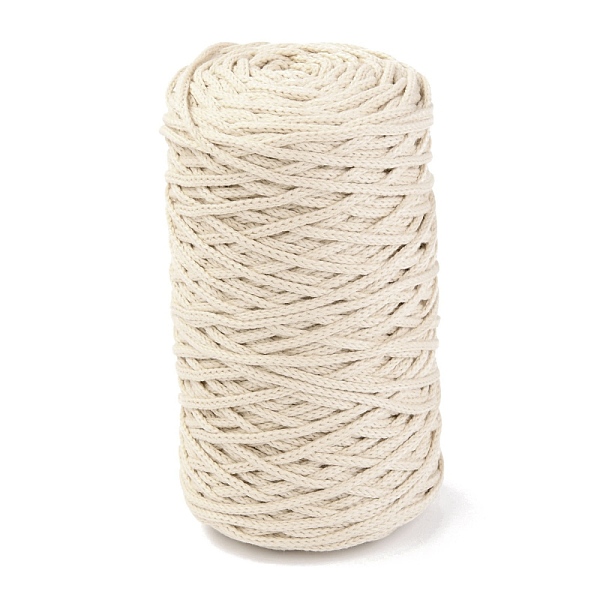 

PandaHall Cotton String Threads, for DIY Crafts, Gift Wrapping and Jewelry Making, Khaki, 3mm, about 150m/roll Cotton Yellow