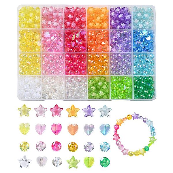 

PandaHall Transparent Acrylic Beads, Mixed Shapes, Mixed Color, 7.5~12x8~11.5x3~7mm, Hole: 1.5~3mm Acrylic Mixed Shapes Multicolor