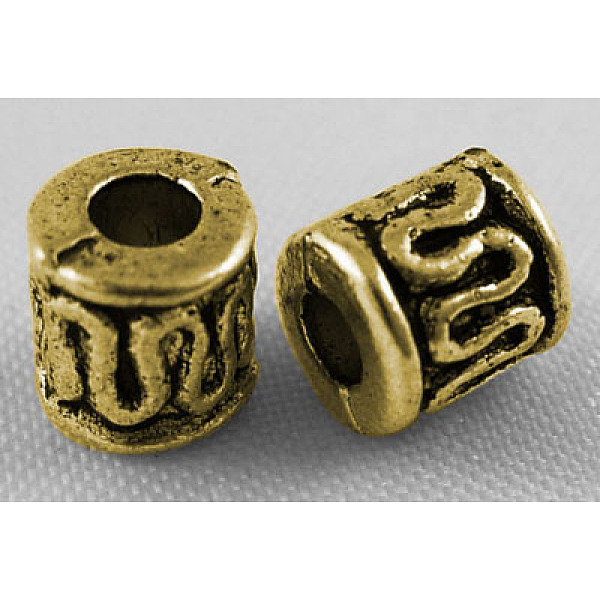 

PandaHall Tibetan Style Alloy Beads, Column, Antique Golden, Cadmium Free & Nickel Free & Lead Free, 4.5x4.5mm, Hole: 1.5mm Alloy Column