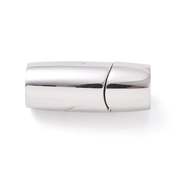 

PandaHall 304 Stainless Steel Magnetic Clasps with Glue-in Ends, Column, Stainless Steel Color, 23mm, Hole: 6.5mm 304 Stainless Steel Column