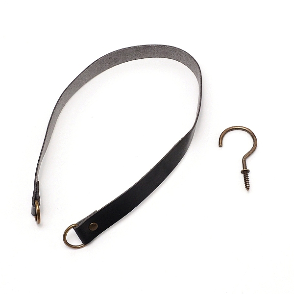 

PandaHall Leather Curtain Tiebacks Clips, Window Curtain Holdbacks for Home Office Decorative Rope Tie Backs, Black, 527x20x6.5mm Polyester...