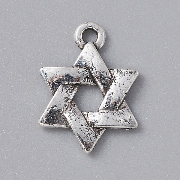 

PandaHall Tibetan Style Alloy Pendants, Star of David, Antique Silver, 17x12.5x1.5mm, Hole: 1.6mm Alloy Star