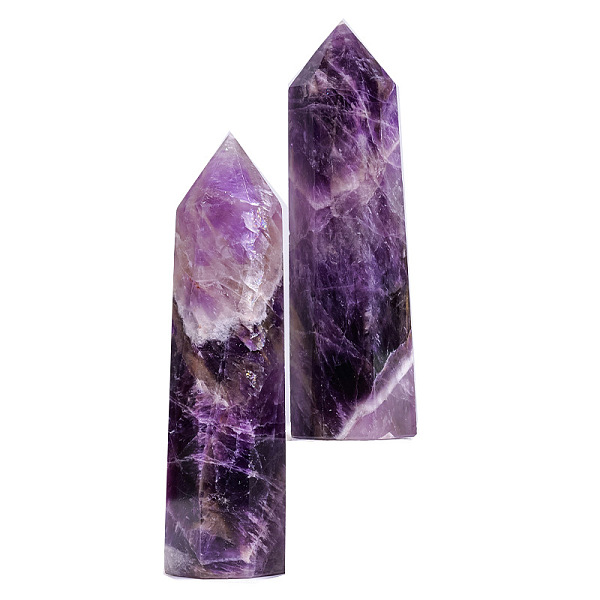 

PandaHall Natural Amethyst Hexagonal Decoration Ornament, 70~80mm Amethyst Hexagon