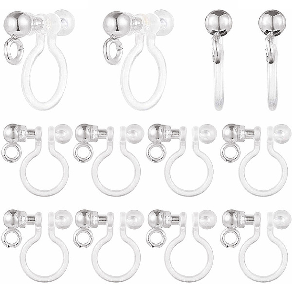 Sunnyclue 40pcs 304 Pendientes De Clip De Acero Inoxidable Componente