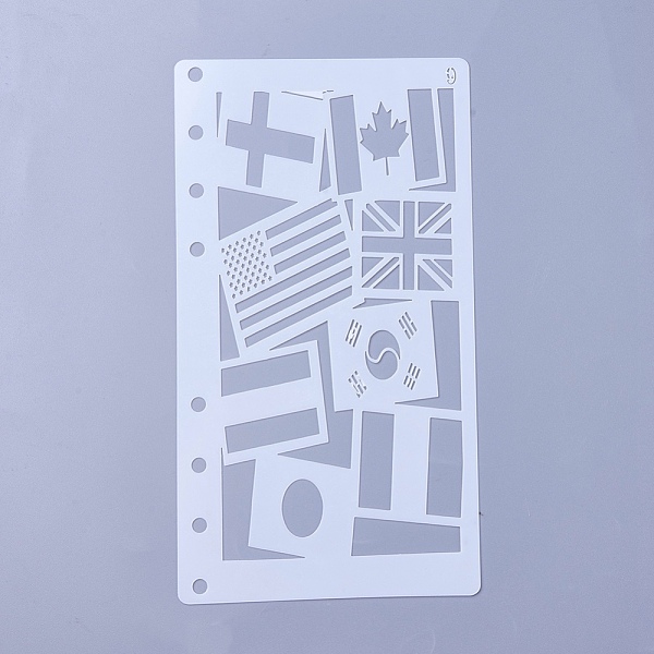 

PandaHall Plastic Drawing Painting Stencils Templates, for Painting on Scrapbook Fabric Tiles Floor Furniture Wood, Flag, White...