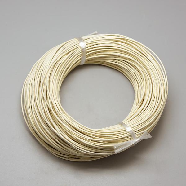 

PandaHall Spray Painted Cowhide Leather Cords, Light Yellow, 1.5mm, about 100yards/bundle(300 feet/bundle) Cowhide Round Yellow