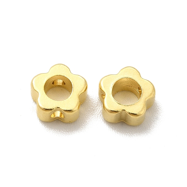 

PandaHall Brass Bead Frame, Lead Free & Cadmium Free, Long-Lasting Plated, Flower, Real 24K Gold Plated, 5.5x6x3mm, Hole: 0.5mm Brass Flower