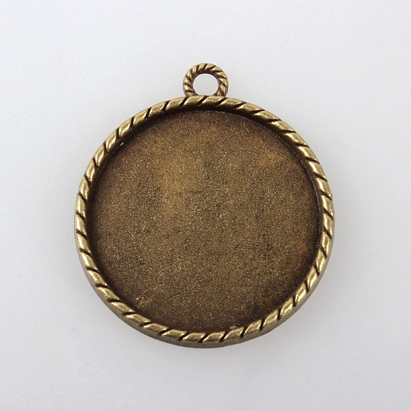 

PandaHall Vintage Tibetan Style Alloy Pendant Cabochon Bezel Settings, Cadmium Free & Nickel Free & Lead Free, Antique Bronze, Flat Round...
