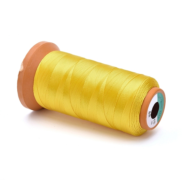 

PandaHall Polyester Threads, for Jewelry Making, Gold, 0.12mm, about 1640.41 yards(1500m)/roll Polyester Gold