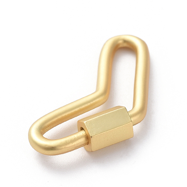 

PandaHall Brass Screw Carabiner Lock Charms, for Necklaces Making, Long-Lasting Plated, Matte Style, Heart, Real 18K Gold Plated...