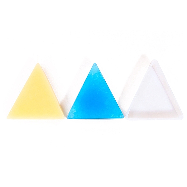 

PandaHall DIY Silicone Candle Molds, for Scented Candle Making, Triangle, 13.8x13.7x2.6cm Silicone Triangle