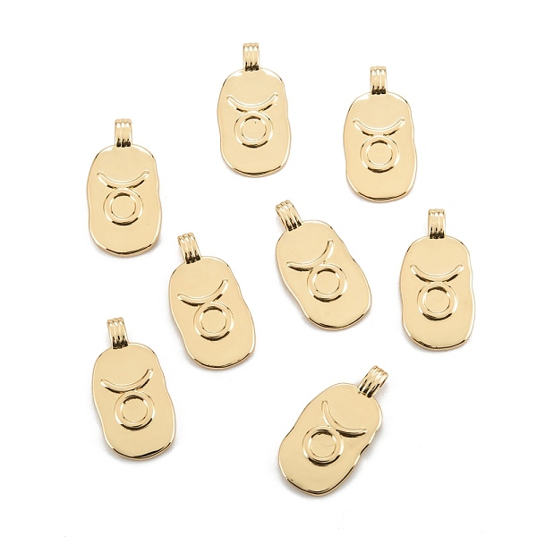 

PandaHall Brass Pendants, Long-Lasting Plated, Oval with Constellation, Real 18K Gold Plated, Taurus, 24x12.5x2mm, Hole: 3.5x1.5mm Brass...