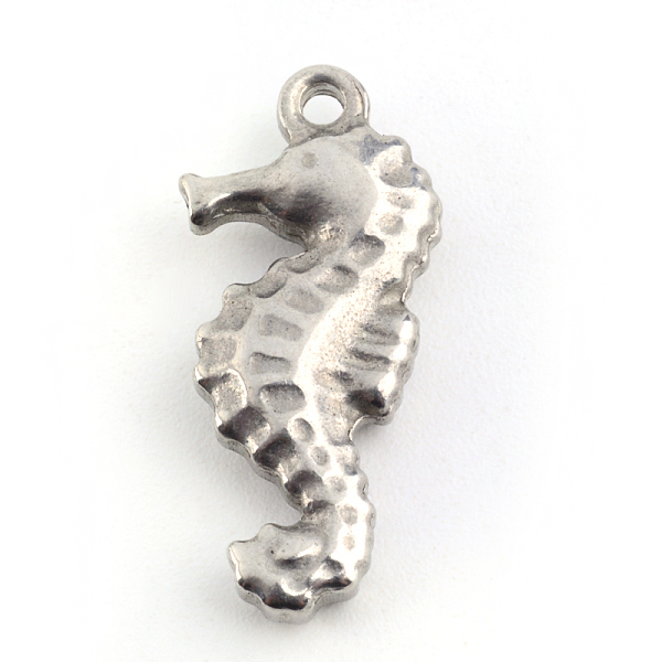 

PandaHall Sea Horse 201 Stainless Steel Pendants, Stainless Steel Color, 20x9.5x3.5mm, Hole: 1.5mm 201 Stainless Steel Sea Horse