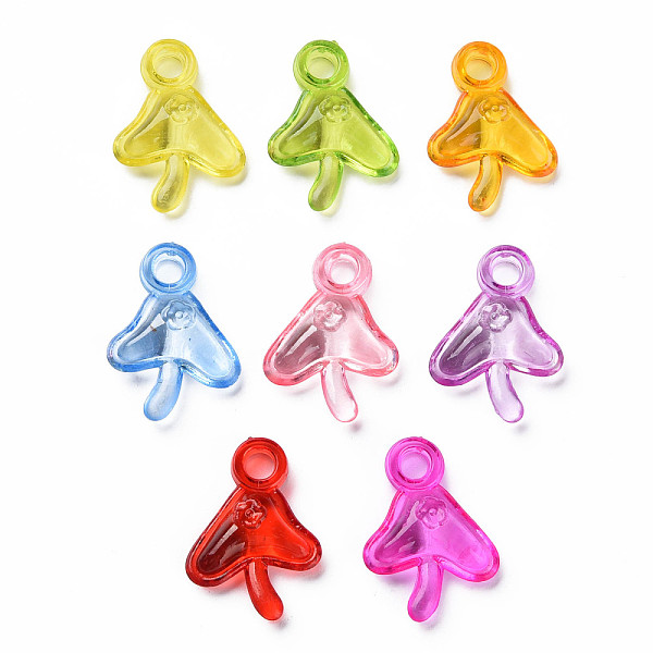

PandaHall Autumn Theme Transparent Acrylic Pendants, Mushroom, Mixed Color, 21.5x15.5x5mm, Hole: 3mm, about 1140pcs/500g Acrylic Mushroom..., Multicolor