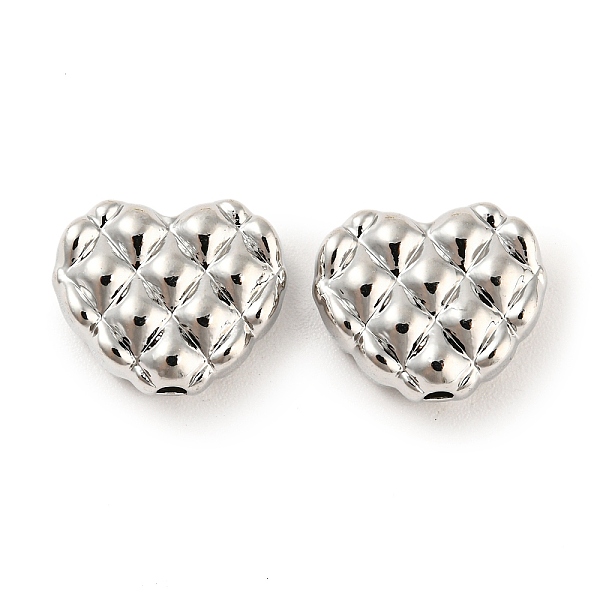 

PandaHall Rack Plating Alloy Beads, Cadmium Free & Nickel Free & Lead Free, Heart, Platinum, 12x14x5.5mm, Hole: 1.8mm Alloy Heart