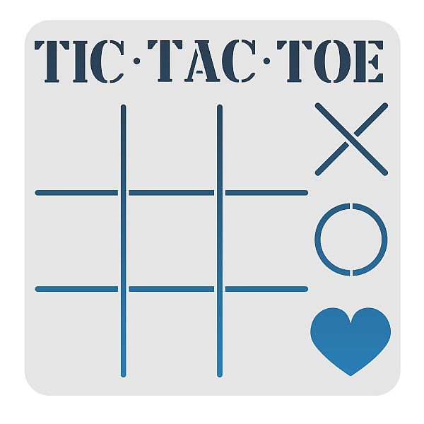 

PandaHall FINGERINSPIRE Tic Tac Toe Board Stencil DIY Family XOXO Game Home Decor Gift 30x30cm Stencil Template Large Reusable Mylar..., White