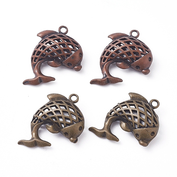 

PandaHall Brass Pendant Rhinestone Settings, Hollow, Dolphin, Mixed Color, Fit For 1mm Rhinestone, 25x20x7mm, Hole: 1.8mm Brass Dolphin