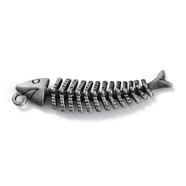 

PandaHall Tibetan Style Alloy Big Pendant, Frosted, Fishbone Charm, Antique Silver, 57x12.5x7mm, Hole: 2.3mm Alloy Fish