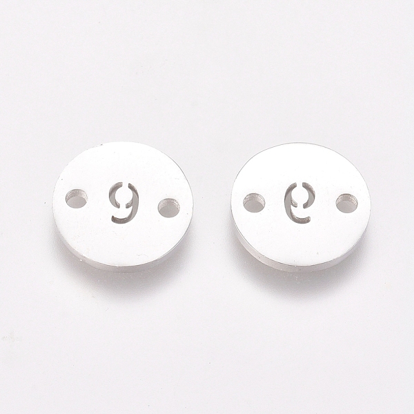 

PandaHall Numbers 304 Stainless Steel Links, for Craft Jewelry Making, Flat Round, Stainless Steel Color, Num.9, 10x1mm, Hole: 1.4mm 304...