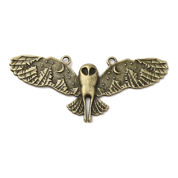 

PandaHall Tibetan Style Alloy Big Pendants, Cadmium Free & Lead Free, Owl for Halloween, Antique Bronze, 30.5x70x3mm, Hole: 2.5mm, about...