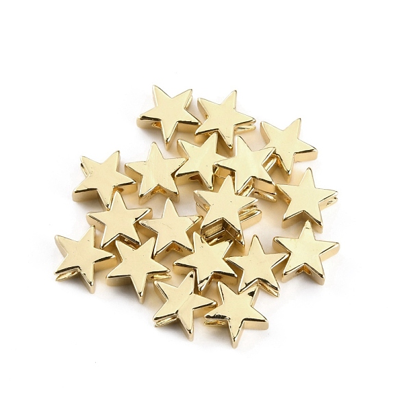

PandaHall Brass Beads, Star, Golden, 7x7.5x3mm, Hole: 1.6mm Brass Star
