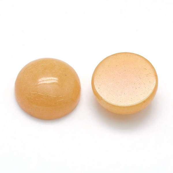

PandaHall Natural Yellow Aventurine Cabochons, Half Round, 8x3.5~4mm Aventurine Half Round