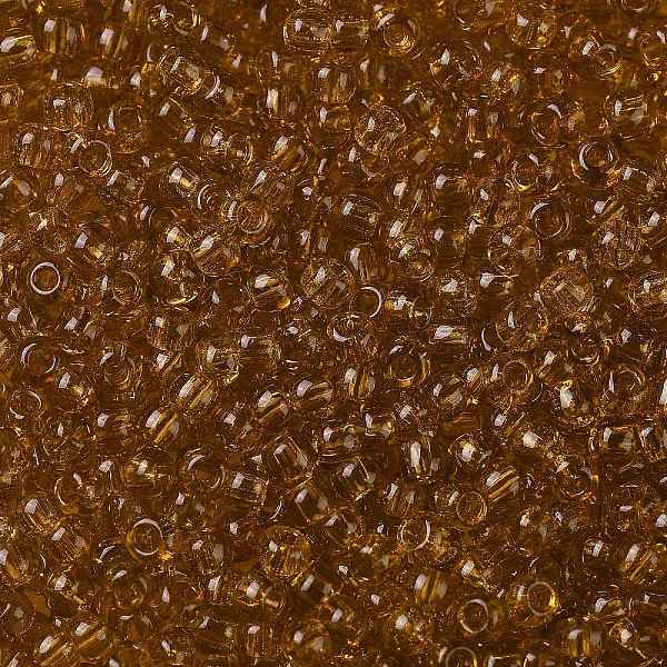

PandaHall TOHO Round Seed Beads, Japanese Seed Beads, (2C) Transparent Topaz, 11/0, 2.2mm, Hole: 0.8mm, about 5555pcs/50g Glass Brown