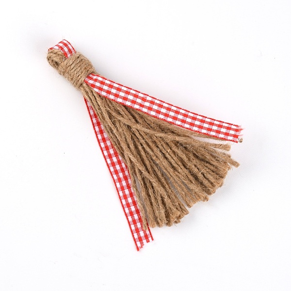 

PandaHall Polyester Tassel, with Hemp Rope Decorations, Pink, 115x15x13mm Polyester Others Pink