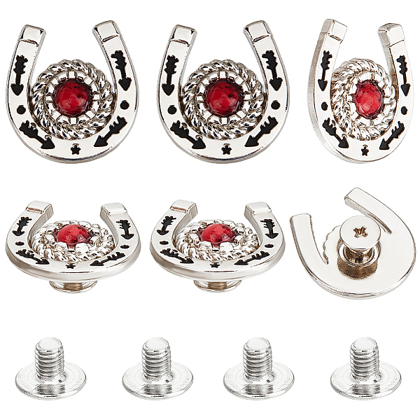 8 Sets Zinc Alloy  Resin Coin Screw Rivet