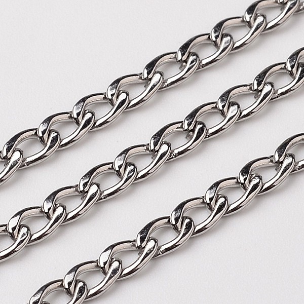 

PandaHall 304 Stainless Steel Twisted Chains Curb Chains, Unwelded, Stainless Steel Color, 3x1mm 304 Stainless Steel