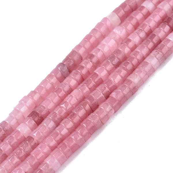 

PandaHall Natural White Jade Beads Strands, Dyed, Heishi Beads, Flat Round/Disc, Pale Violet Red, 4x2mm, Hole: 1mm, about 169~171pcs/strand...