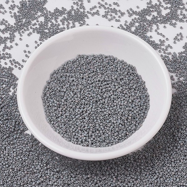 

PandaHall MIYUKI Delica Beads, Cylinder, Japanese Seed Beads, 11/0, (DB0882) Matte Opaque Gray AB, 1.3x1.6mm, Hole: 0.8mm, about...