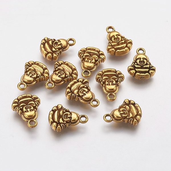 

PandaHall Alloy Pendants, Cadmium Free & Lead Free, vAntique Golden, 14x11x3.5mm, Hole: 1.5mm Alloy Human