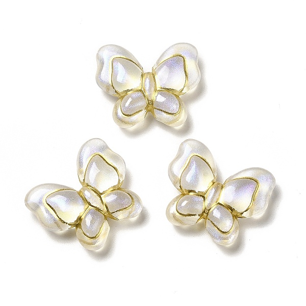 

PandaHall Transparent Acrylic Beads, Golden Metal Enlaced, Butterfly, Clear, 17.5x21x6mm, Hole: 1.6mm, about 415pcs/500g Acrylic Butterfly...