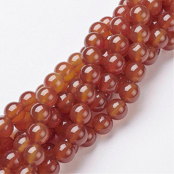 

PandaHall Gemstone Beads Strands, Carnelian, Dyed, Round, Dark Orange, about 8mm in diameter, hole: 1mm, about 50pcs/strand, 15~16 inch...